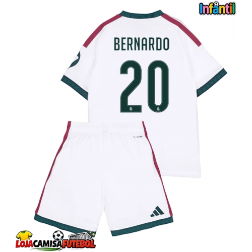 Camisa de Futebol Real Madrid Bernardo Silva #20 Equipamento Principal Infantil 2026-27 Manga Curta (+ Calças curtas)